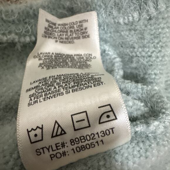 C&C California Sweater Womens Size Medium Seafoam Pullover V-Neck Knit Cotton - Picture 13 of 14